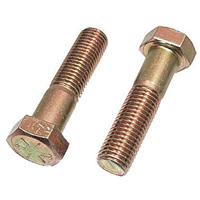 Vis d'assemblage hexagonale, 3/8" dia., 4" lo, Acier inoxydable, Cors&eacute; Sidevic Inc.