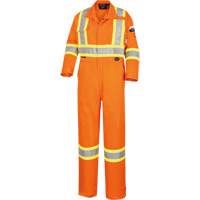 5555 Combinaison de s&eacute;curit&eacute; &agrave; haute visibilit&eacute; ignifuge et anti-arcs &eacute;lectriques, Taille 36, Orange haute visibilit&eacute;, 11 cal/cm² Sidevic Inc.