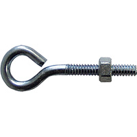 Eye Bolt, 3/8" Dia., 6" L, Zinc Plated Sidevic Inc.
