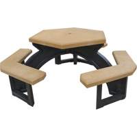 Recycled Plastic Hexagon Picnic Tables, 78" L x 78" W, Cedar Sidevic Inc.