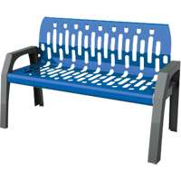 Stream Benches, Steel, 48" L x 25" W x 34" H, Blue Sidevic Inc.