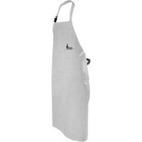 Leather Welding Apron, Bib, 52" L, Pearl Grey Sidevic Inc.