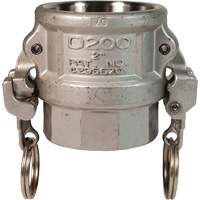 EZ Boss-Lock Cam & Groove Coupler, Stainless Steel, Type D, 1", Female NPT, 250 PSI Sidevic Inc.