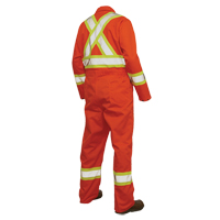 Combinaison de s&eacute;curit&eacute; non doubl&eacute;e, Grand, Orange haute visibilit&eacute; Sidevic Inc.