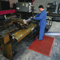 Tapis de s&eacute;rie Competitor, &agrave; fentes, 3' x 5' x 7/8", Orange, Caoutchouc naturel Sidevic Inc.