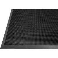 Tapis Gritstop Fingermat, Caoutchouc, Grattoir Type, Motif Textur&eacute;, 2' x 2-2/3', Noir Sidevic Inc.