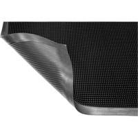 Tapis Gritstop Fingermat, Caoutchouc, Grattoir Type, Motif Textur&eacute;, 2' x 2-2/3', Noir Sidevic Inc.