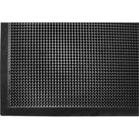 Tapis Gritstop Fingermat, Caoutchouc, Grattoir Type, Motif Textur&eacute;, 2' x 2-2/3', Noir Sidevic Inc.
