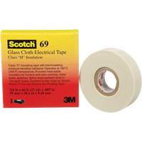 Scotch&reg; Glass Cloth Tape, 19 mm (3/4") W x 20 m (66') L, 7 mils, White Sidevic Inc.
