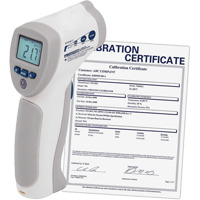 Food Service Infrared Thermometer with Calibration Certificate, -4°- 392° F ( -20° - 200° C )/-58°- 4° F ( -50° - -20° C ), 8:1, Fixed Emmissivity Sidevic Inc.