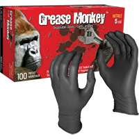 Grease Monkey&reg; Disposable Gloves, Large, Nitrile, 5-mil, Powder-Free, Black Sidevic Inc.
