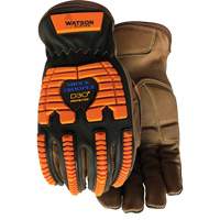 Drill Sergeant Impact Gloves, Large, Grain Leather Palm, Slip-On Cuff Sidevic Inc.