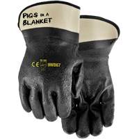Pigs in a Blanket Coated Gloves, One Size, PVC/Nitrile Coating Sidevic Inc.