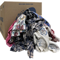 Select Wiper Rags, Flannel, Mix Colours, 20 lbs. Sidevic Inc.