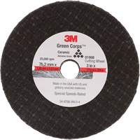 General-Purpose Cut-Off Wheel, 3" x 1/16", 3/8" Arbor, Type 27, Aluminum Oxide, 25000 RPM Sidevic Inc.