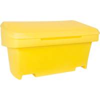 Heavy-Duty Outdoor Salt and Sand Storage Container, 24" x 48" x 24", 10 cu. Ft., Yellow Sidevic Inc.
