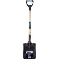 Heavy-Duty Square Shovel, Hardwood, Carbon Steel Blade, D-Grip Handle, 30" Long Sidevic Inc.