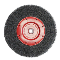 Economy Crimped Wire Wheel Brushes - Narrow Face, 6" Dia., 0.014 Fill, 2" Arbor Sidevic Inc.
