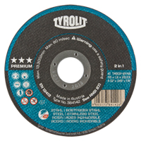 Premium 2 In 1 Thincut Cut-Off Wheel, 4-1/2" x 0.045", 7/8" Arbor, Type 1, Aluminum Oxide, 13300 RPM Sidevic Inc.