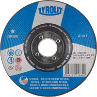 Basic 2-in-1 Grinding Wheel, 4-1/2" x 1/4", 7/8" Arbor, Type 27 Sidevic Inc.