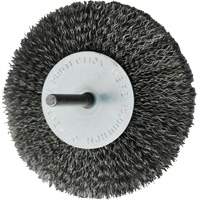 Circular Crimped Wire End Brushes, 4", 0.008" Fill, 1/4" Shank Sidevic Inc.