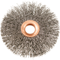 Brosses rotatives &agrave; fils cr&ecirc;p&eacute;s avec moyeu en cuivre 3", 3" dia., Fils 0,012", Arbre 1/2" Sidevic Inc.