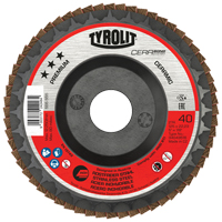 Cerabond Flap Disc, 5" x 7/8", Type 27, 40 Grit, Ceramic Sidevic Inc.