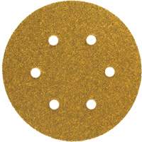 Disque de ponçage en papier autoagrippant avec aspiration Gold Reserve A296, dia 5", Grain P220/Fin, Oxyde d'aluminium, Poids C Sidevic Inc.