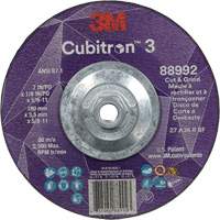 Cubitron 3 Cut and Grind Wheel, 7" x 1/8", 5/8"-11 Arbor, Type 27, 36 Grit, Ceramic Sidevic Inc.