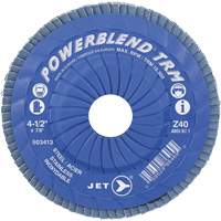 Powerblend TRM Trimmable Flap Disc, 4-1/2" x 7/8", Type 29, Z40 Grit, Zirconium Sidevic Inc.