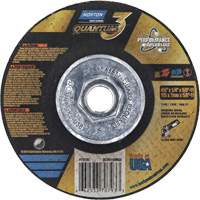 Quantum3 SG Grinding Wheel, 4-1/2" x 1/4", 5/8"-11 Arbor, Ceramic Alumina, Type 27 Sidevic Inc.