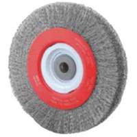 Crimped Bench Wheel, 8" Dia., 0.014" Fill, 1/2"-2 Arbor Sidevic Inc.