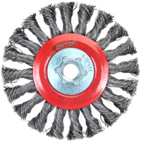 Standard Twist Wire Wheel, 4-1/2" Dia., 0.02" Fill, 5/8"-11 Arbor, Steel Sidevic Inc.