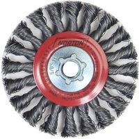 Full Cable Twist Wire Wheel, 4" Dia., 0.02" Fill, 5/8"-11 Arbor, Steel Sidevic Inc.