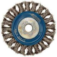 Full Cable Twist Wire Wheel, 5" Dia., 0.02" Fill, 5/8"-11 Arbor, Stainless Steel Sidevic Inc.
