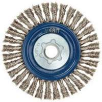 Stringer Bead Knot Wire Brush For Angle Grinders, 5" Dia., 0.02" Fill, 5/8"-11 Arbor, Stainless Steel Sidevic Inc.