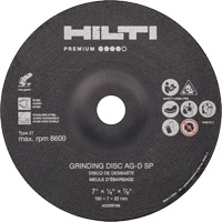 Meules de premi&egrave;re qualit&eacute; AG-D SP, 5" x 1/4", Arbre 7/8", Zirconium, Type 27 Sidevic Inc.