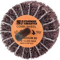 Standard Abrasives Buff and Blend Combi-Wheel 898001, 2" Dia. x 1" W, 1/4" Arbor, Aluminum Oxide Sidevic Inc.