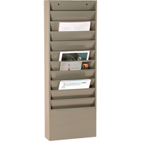 Literature Storage Racks, Stationary, 11 Slots, Steel, 13-1/4" W x 4-1/8" D x 36" H Sidevic Inc.