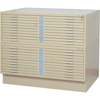 Classeurs en acier pour plans, 10 Tiroirs, 46-3/8" la x 35-3/8" p x 16-1/2" h Sidevic Inc.