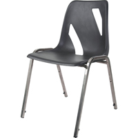 Stacking Chair, Vinyl, 31" High, 275 lbs. Capacity, Black Sidevic Inc.