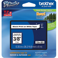 Cartouches de ruban Tze, 9 mm x 314,96" ou 8 m, Noir sur blanc Sidevic Inc.