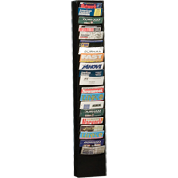 Literature Storage Racks, Stationary, 20 Slots, Steel, 9-3/4" W x 4-1/8" D x 58" H Sidevic Inc.