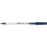 Bic&reg; Round Stic Ball Point Pen, Blue, 0.8 mm Sidevic Inc.