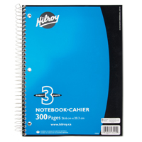 3 Subject Spiral Notebook Sidevic Inc.