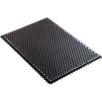 Syst&egrave;me de tapis anti-fatigue emboîtable en caoutchouc conducteur, Caoutchouc, 2' la c, 3' lo, 1/2" &eacute;paisseur, Noir Sidevic Inc.