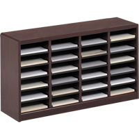 Casier &agrave; compartiments E-Z Stor pour documentation, Stationnaire, 24 fentes, Bois, 40" la x 11-3/4" p x 23" h Sidevic Inc.