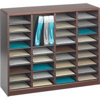 Casier &agrave; compartiments E-Z Stor pour documentation, Stationnaire, 36 fentes, Bois, 40" la x 3/4" p x 32-1/2" h Sidevic Inc.