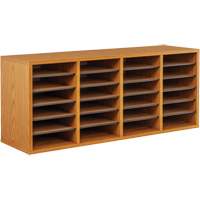 Casier &agrave; compartiments r&eacute;glable pour documentation, Stationnaire, 24 fentes, Bois, 39-1/4" la x 11-3/4" p x 16-1/4" h Sidevic Inc.