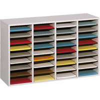 Casier &agrave; compartiments r&eacute;glable pour documentation, Stationnaire, 36 fentes, Bois, 39-1/4" la x 11-3/4" p x 24" h Sidevic Inc.